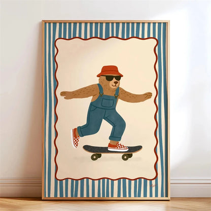 Trendy Playful Animal Poster Kids