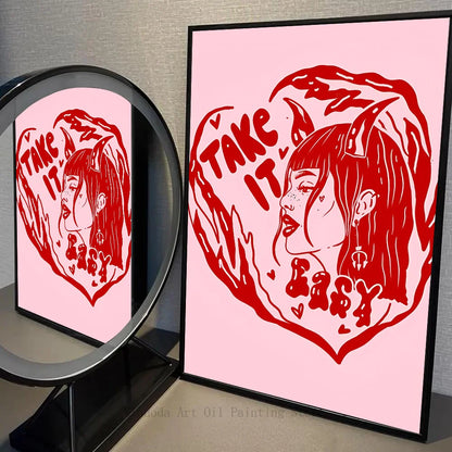Feminist Fashion Art Pink Girl Power Poster
