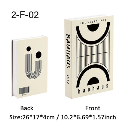 Abstract Bauhaus Luxury Decorative Books Boho Fake Book Storage Box Home Decor Coffee Table Shlef Bedroom Living Room Decoration