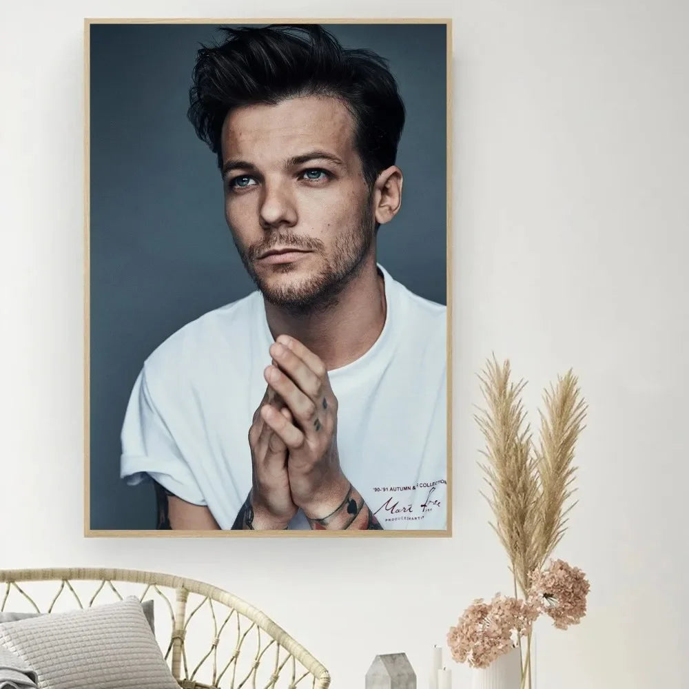 L-Louis Hot Singer T-Tomlinsons Poster DIY Vintage Movie Poster Wall Art Painting Study Stickers Small Szie Wall Painting