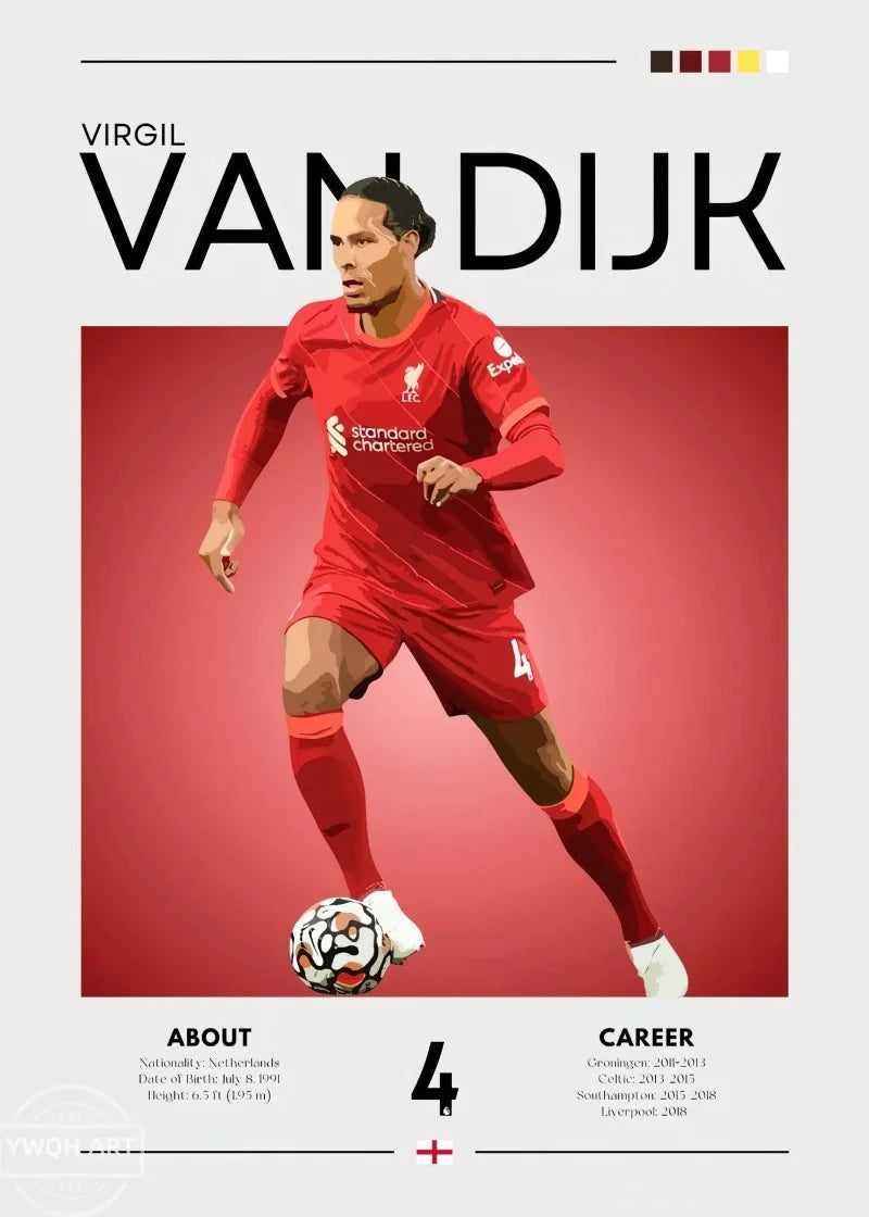 Famous Football Star Poster Modern Inspirational Canvas Painting Picture Soccer Wall Art Home Decoration Print Living Room Decor