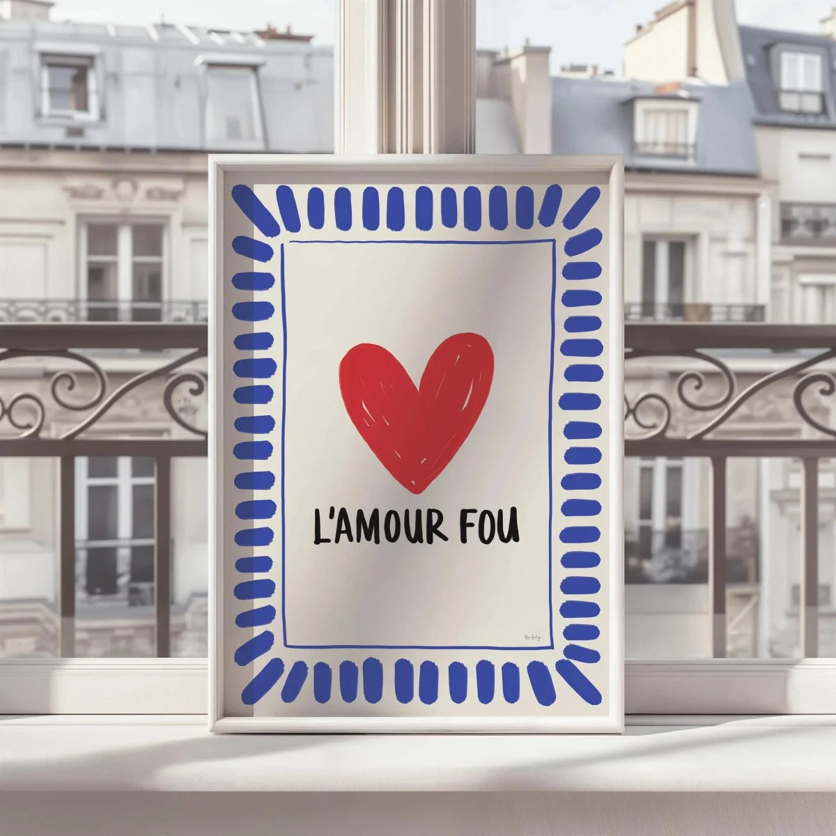 L’Amour Fou Love Quote Canvas Print
