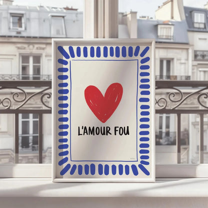 L’Amour Fou Love Quote Canvas Print