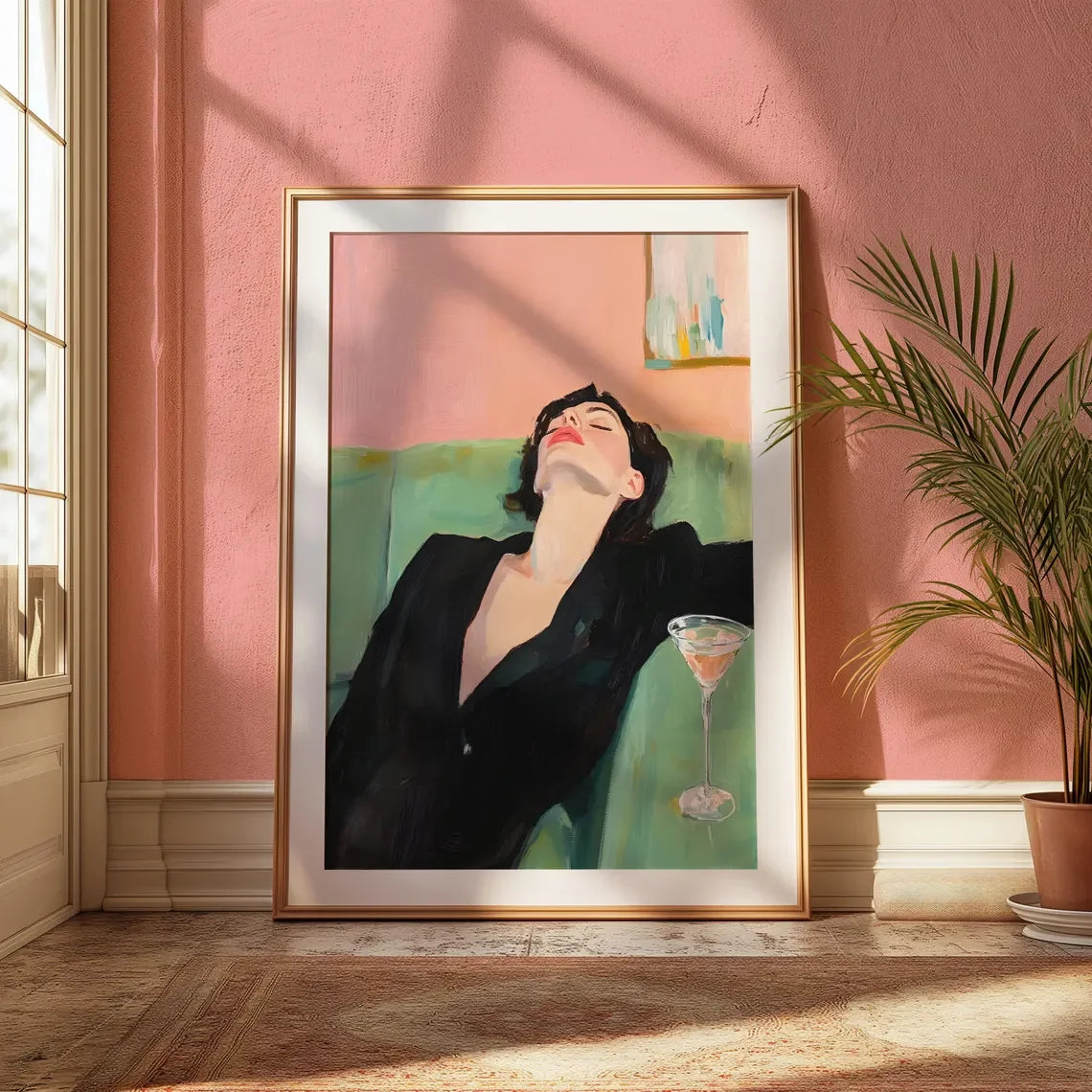 Woman On Couch Art Print