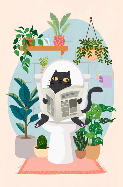 Cartoon Cute Cat's life Poster