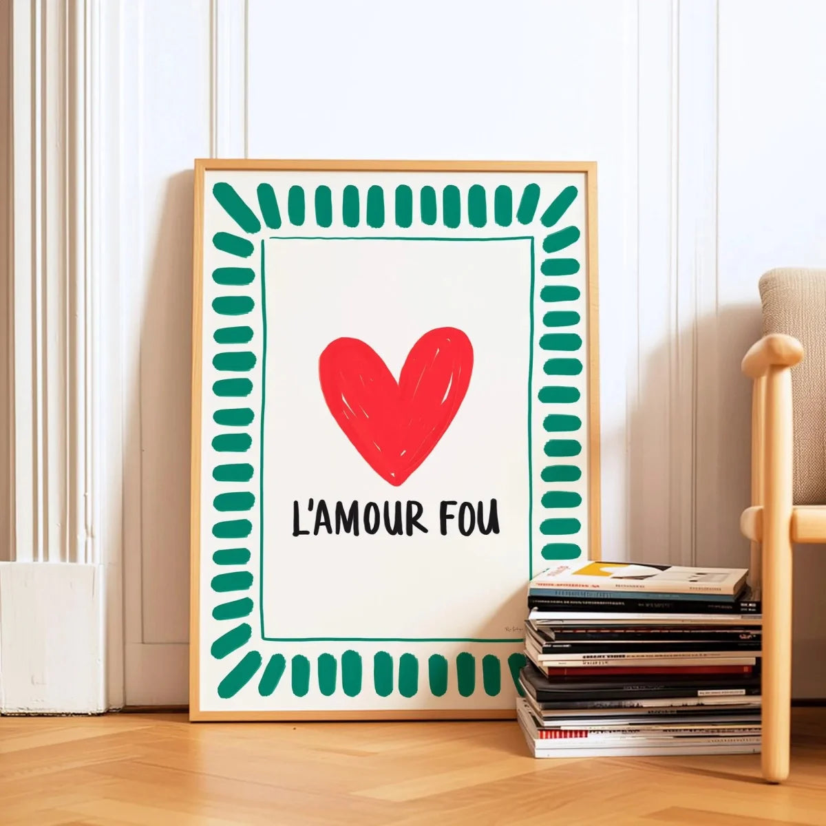 L’Amour Fou Love Quote Canvas Print