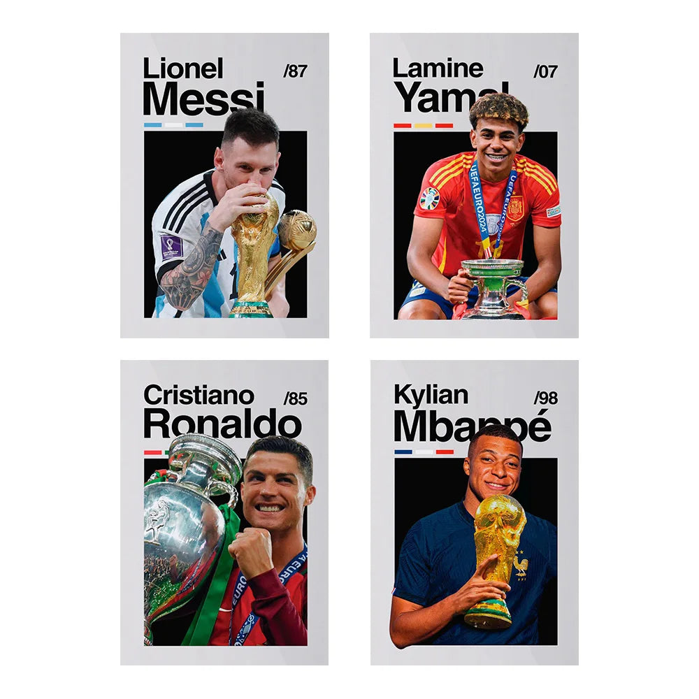 World Famous Football Player Lionel Wall Art Posters CR7 Canvas Art Prints M-Messis Canvas Painting Football Art Pictures Decor