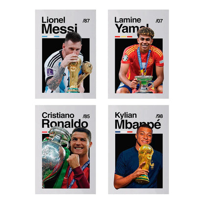 World Famous Football Player Lionel Wall Art Posters CR7 Canvas Art Prints M-Messis Canvas Painting Football Art Pictures Decor
