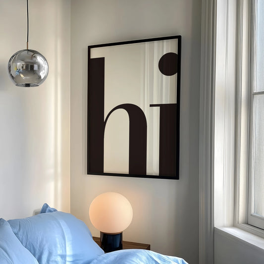 Vintage Minimalist Alphabet Hi Wall Art Prints