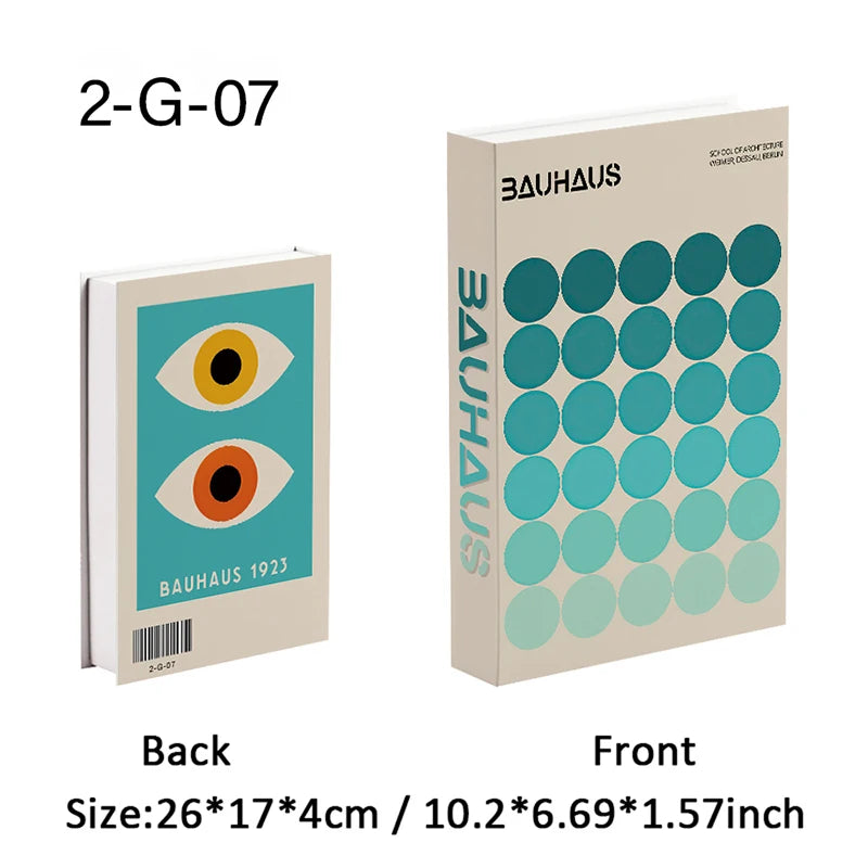 Abstract Bauhaus Luxury Decorative Books Boho Fake Book Storage Box Home Decor Coffee Table Shlef Bedroom Living Room Decoration