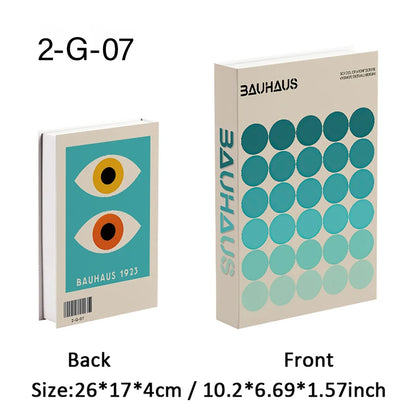 Abstract Bauhaus Luxury Decorative Books Boho Fake Book Storage Box Home Decor Coffee Table Shlef Bedroom Living Room Decoration