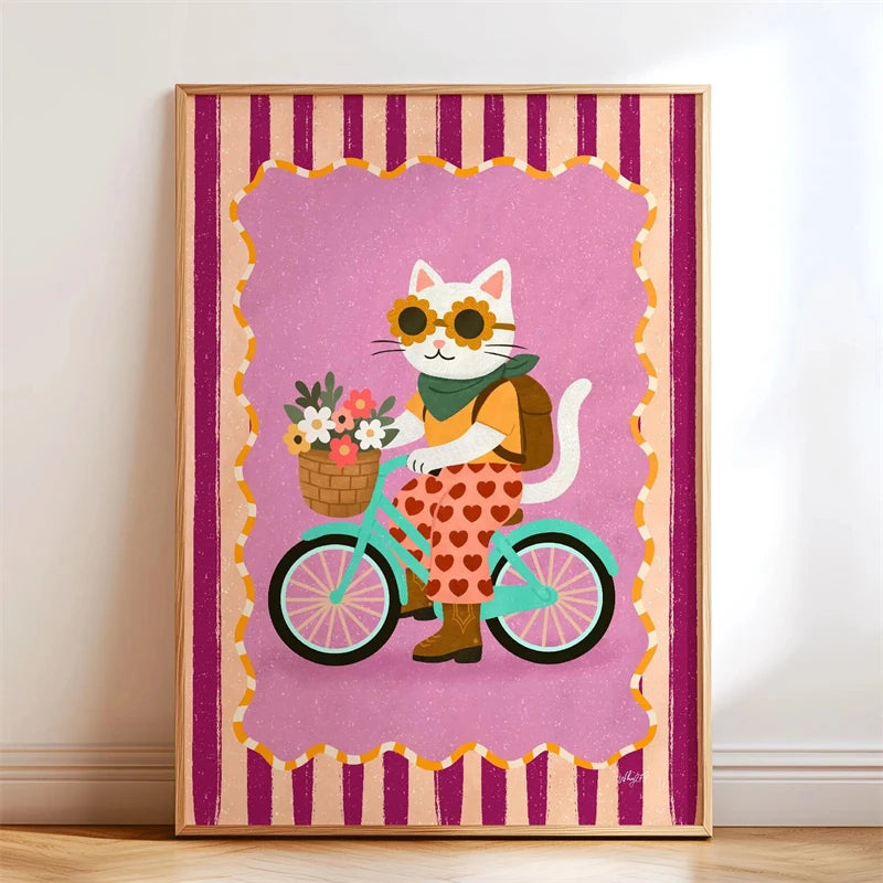 Trendy Playful Animal Poster Kids