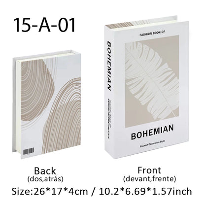 Abstract Bauhaus Luxury Decorative Books Boho Fake Book Storage Box Home Decor Coffee Table Shlef Bedroom Living Room Decoration