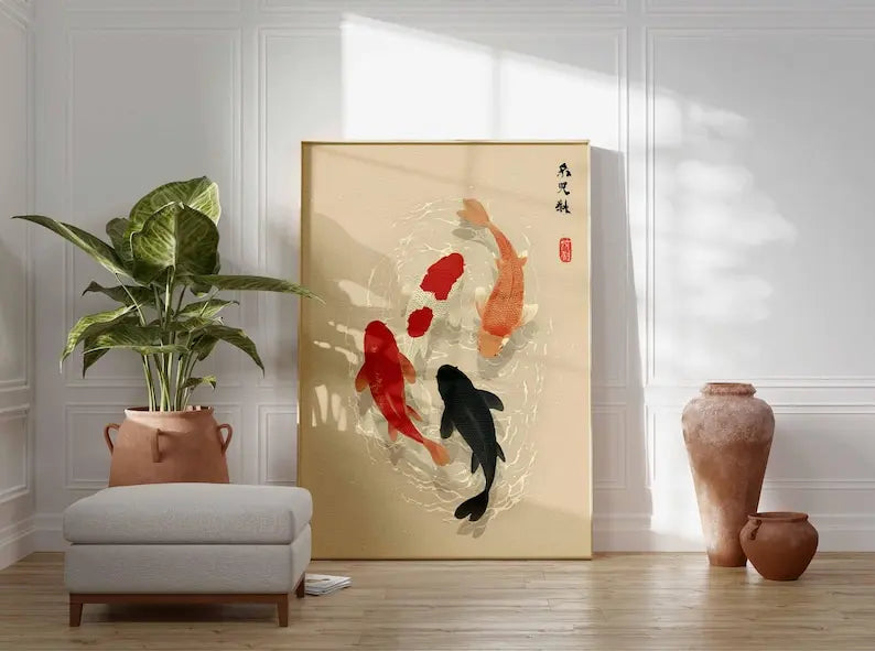 Japanese Koi Fish Poster