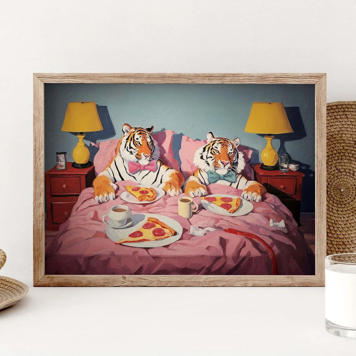 Wall Art Tiger Pizza wall art Print