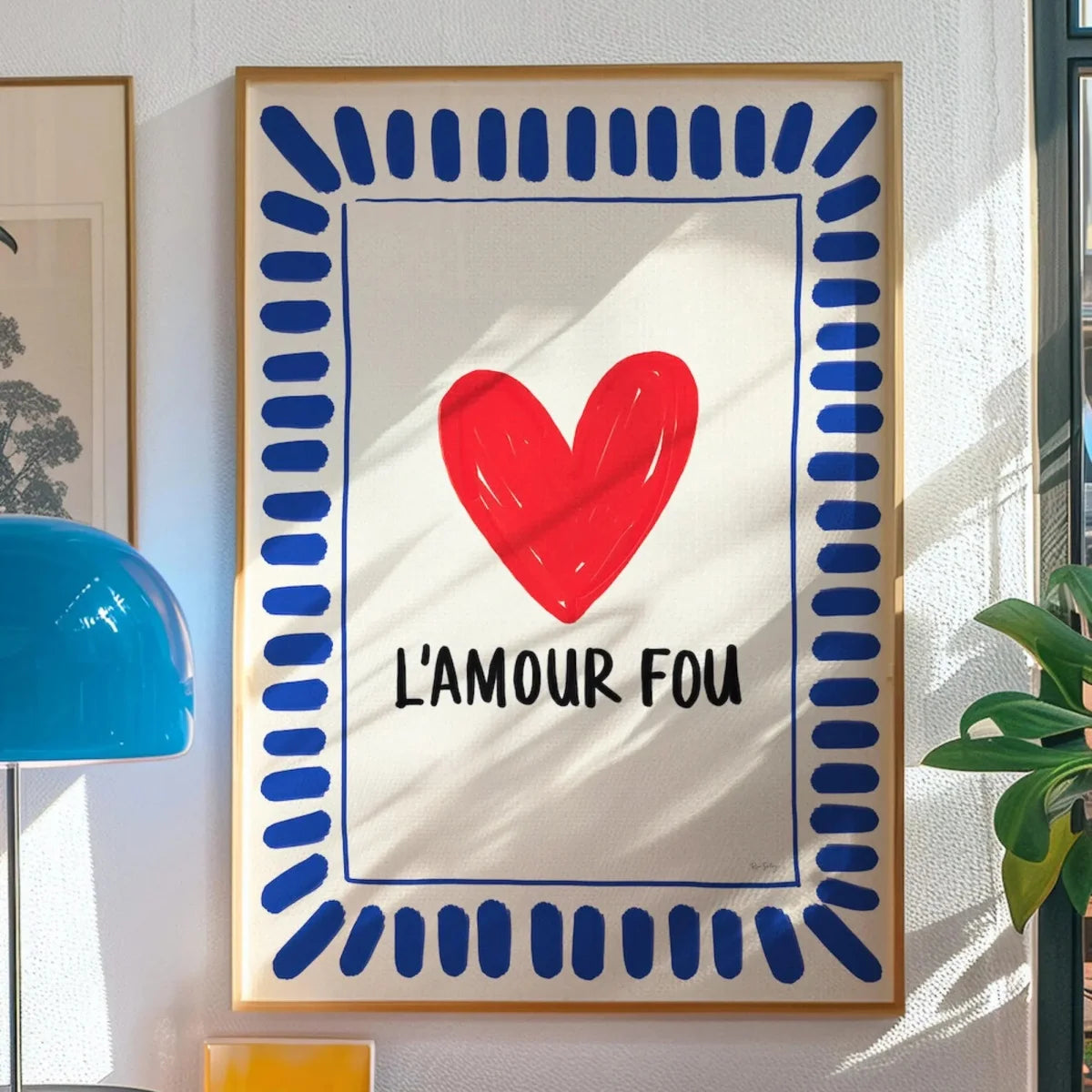 L’Amour Fou Love Quote Canvas Print