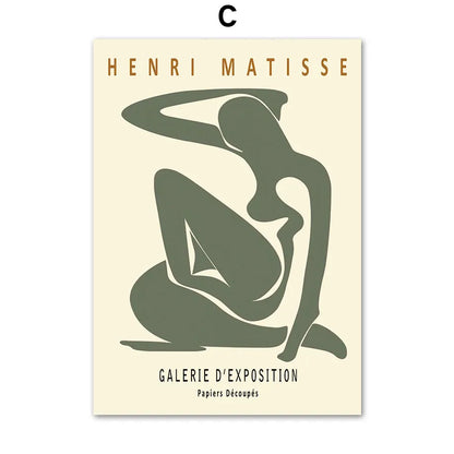 Matisse Abstract Flower Woman Posters