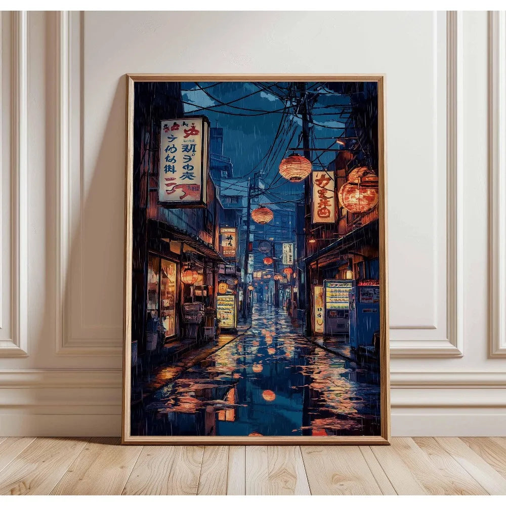 Tokyo Teahouse Cartoon Japanese Print