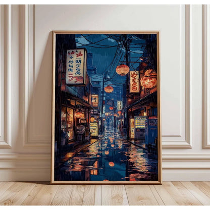 Tokyo Teahouse Cartoon Japanese Print