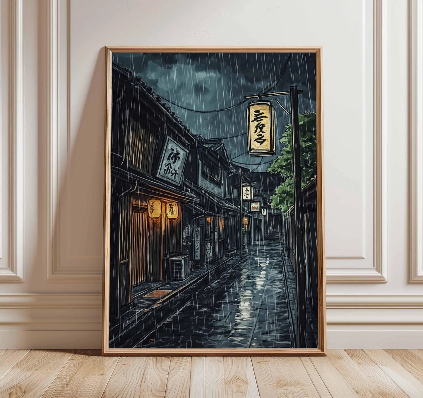 Tokyo Teahouse Cartoon Japanese Print