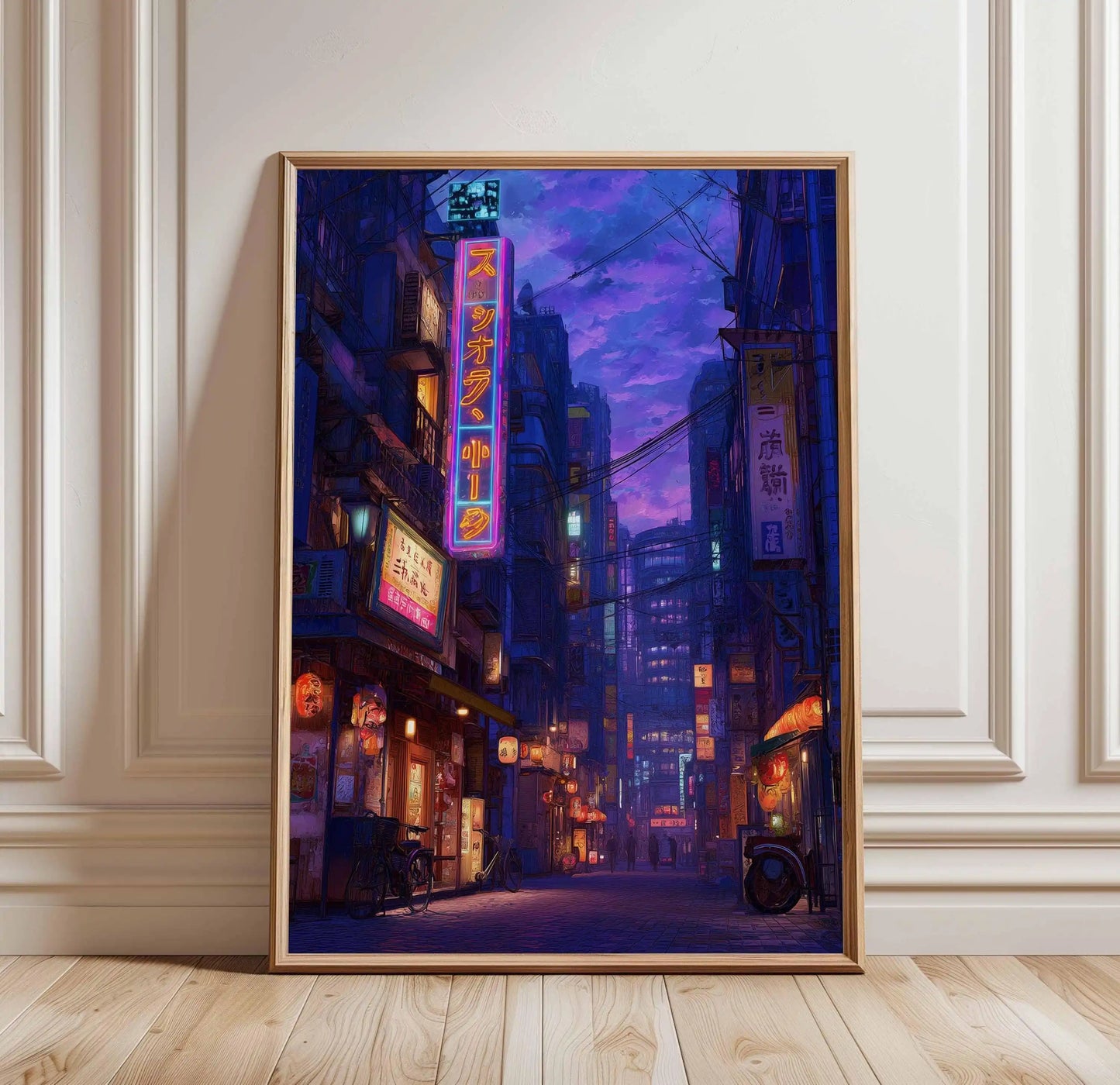 Tokyo Teahouse Cartoon Japanese Print