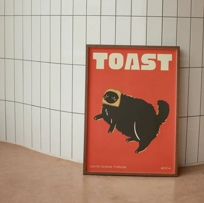 Modern Pop Black Cat Canvas Wall Art