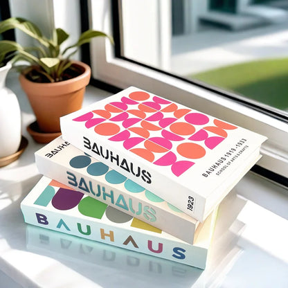 Abstract Bauhaus Luxury Decorative Books Boho Fake Book Storage Box Home Decor Coffee Table Shlef Bedroom Living Room Decoration