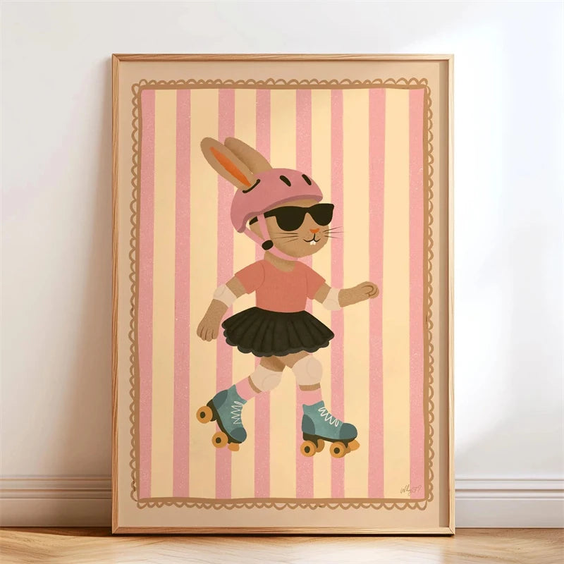 Trendy Playful Animal Poster Kids