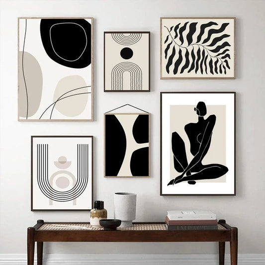 Abstract Boho Geometric Line Posters