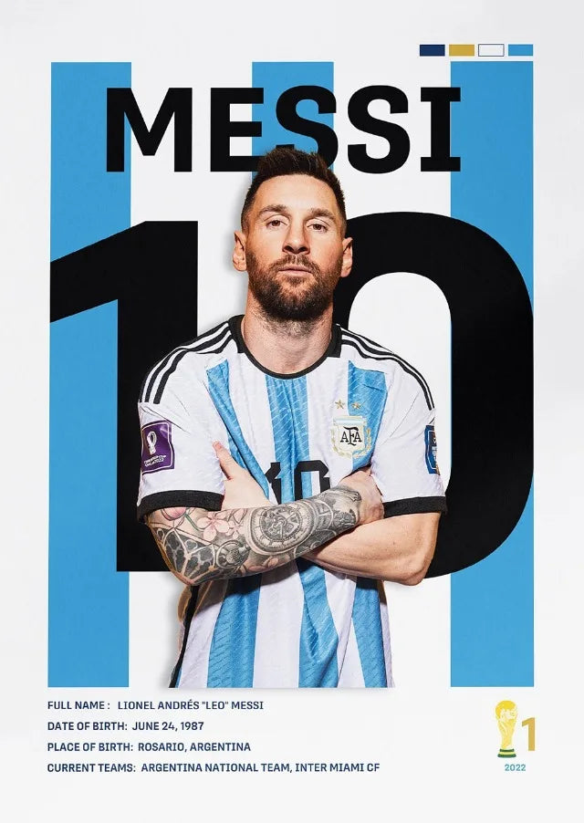Famous Football Player Soccer Sports Star Posters and Prints Canvas Printing Wall Art Picture for Living Room Home Decor Gifts