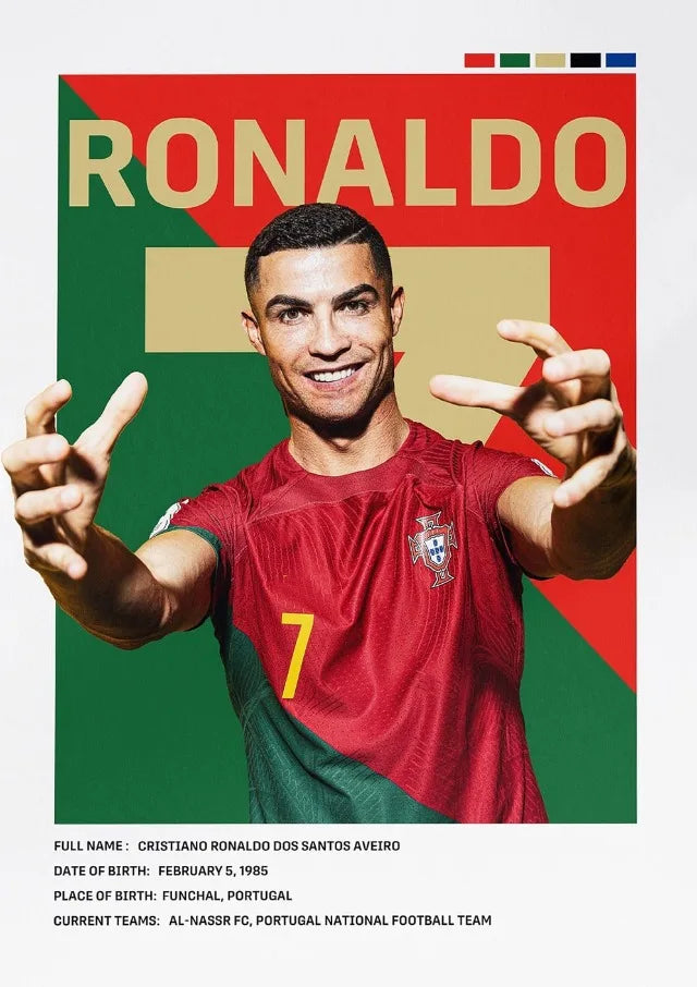 Famous Football Player Soccer Sports Star Posters and Prints Canvas Printing Wall Art Picture for Living Room Home Decor Gifts