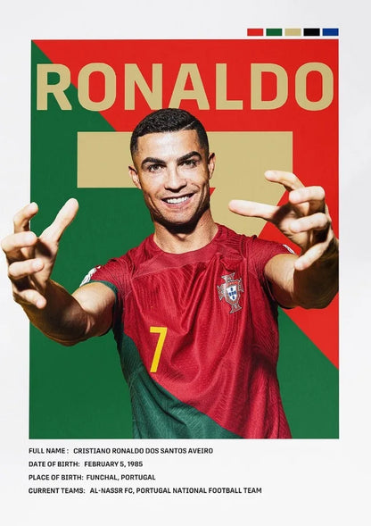 Famous Football Player Soccer Sports Star Posters and Prints Canvas Printing Wall Art Picture for Living Room Home Decor Gifts