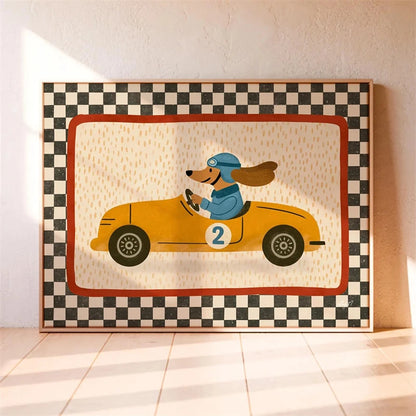 Trendy Playful Animal Poster Kids