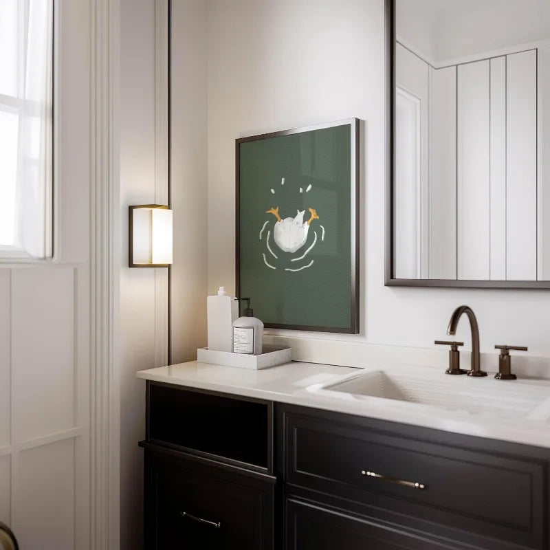 Duck Animal Bathroom Playful Dark Nursery Art