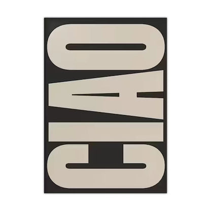 Modern Ciao Letters Poster Wall Art
