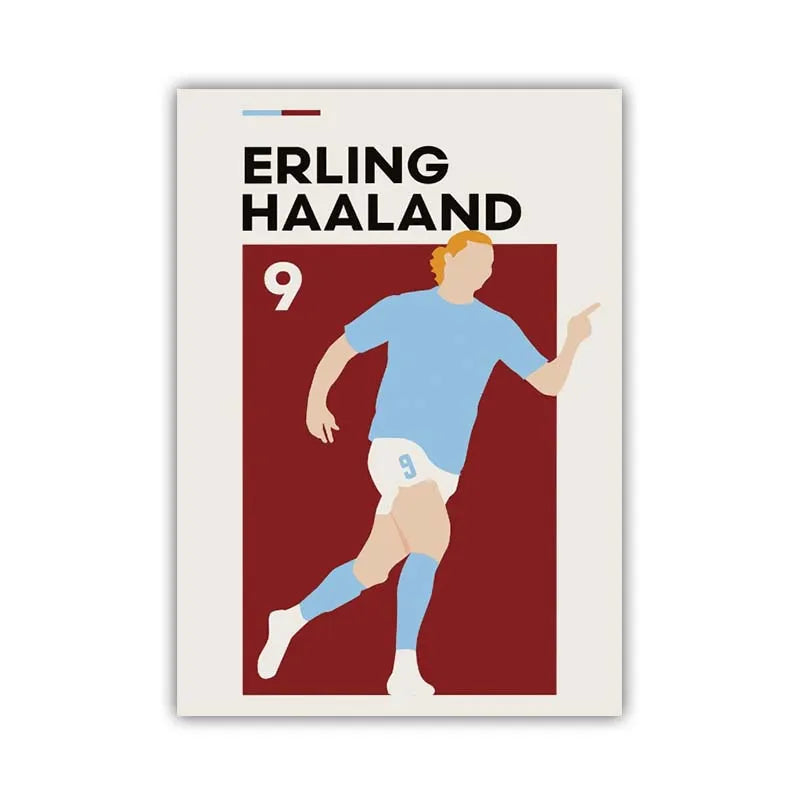 Football Stars Poster – Haaland & Salah Wall Art