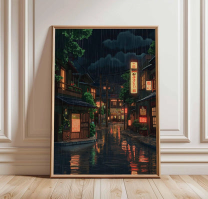 Tokyo Teahouse Cartoon Japanese Print