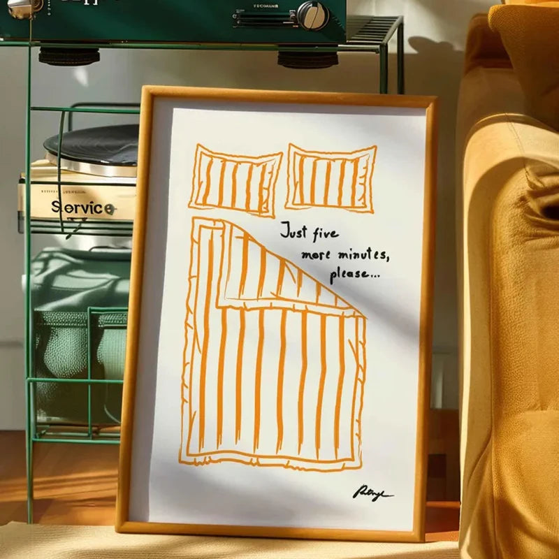 Stay In Bed Print, Goodnight Poster