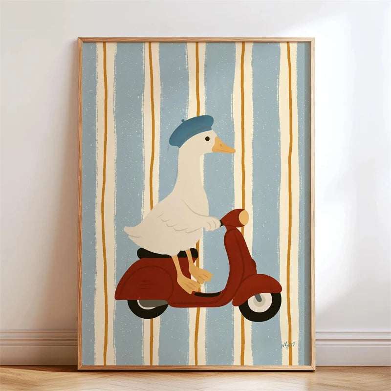 Trendy Playful Animal Poster Kids