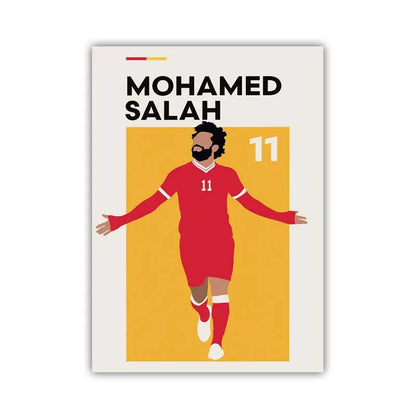 Football Stars Poster – Haaland & Salah Wall Art