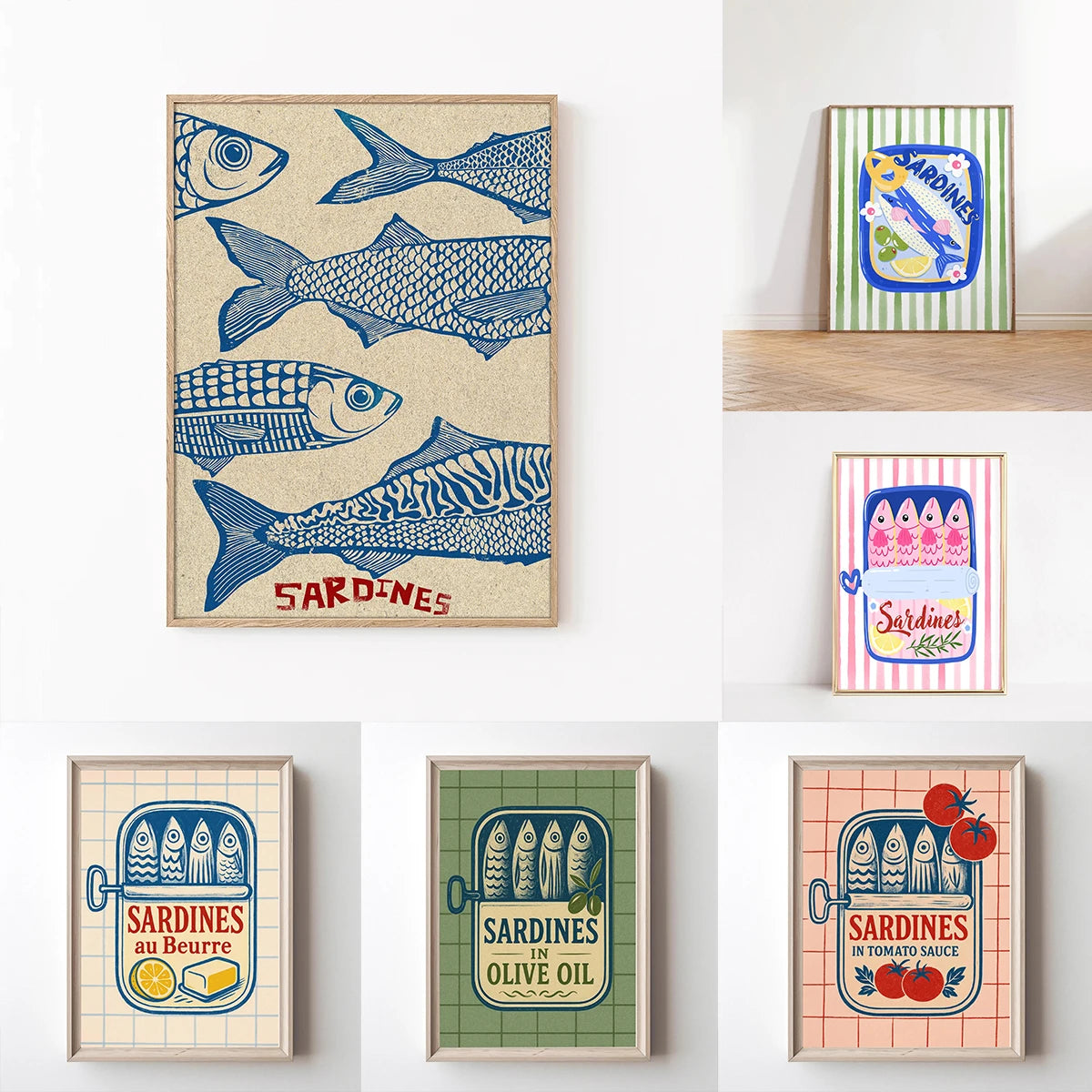 Pink Canned Sardines Canvas Print