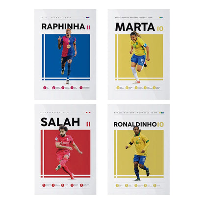 World Famous Football Player Lionel Wall Art Posters CR7 Canvas Art Prints M-Messis Canvas Painting Football Art Pictures Decor