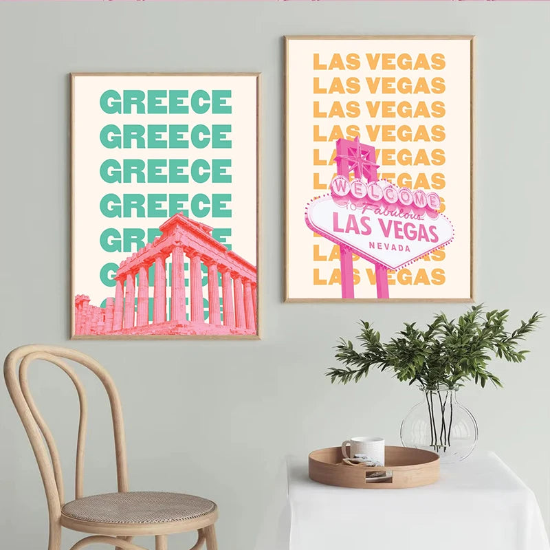 Trendy Travel Print Chicago New York San Francisco London