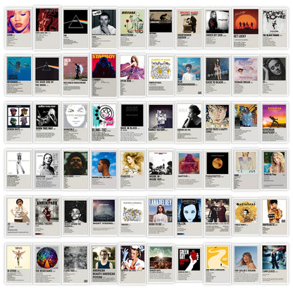 60PCS Music Aesthetic  Waterproof Stickers