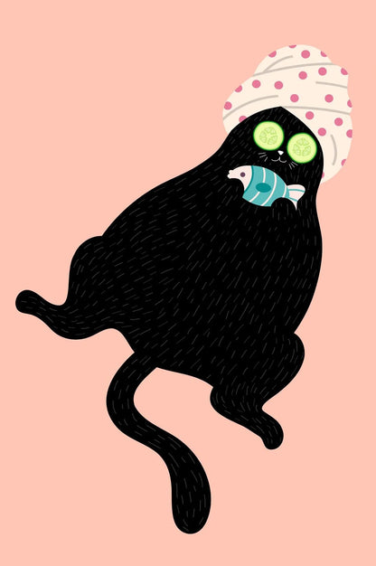 Cartoon Cute Cat's life Poster