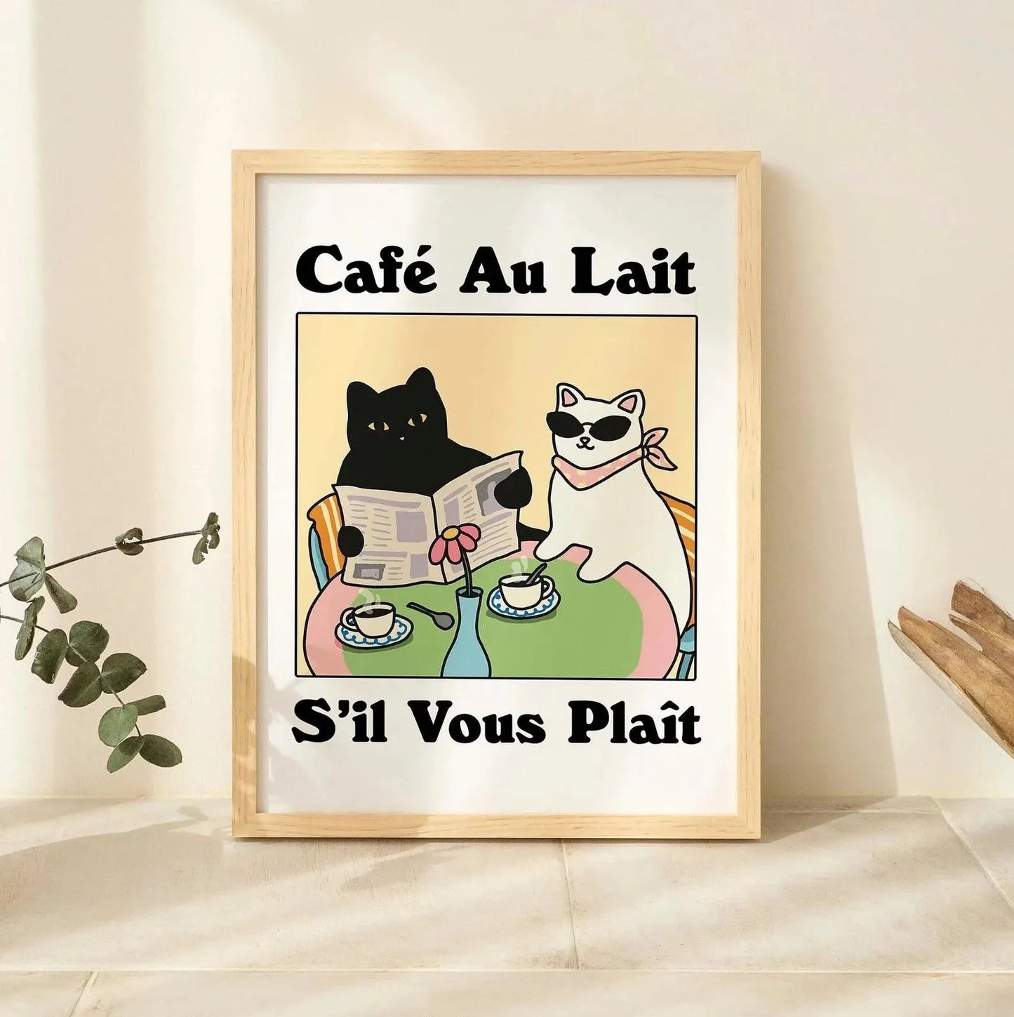 Cute Wash Paws Cat Canvas Print