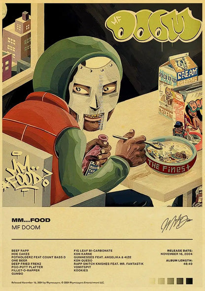 MF Doom Hip Hop Rap Music Retro Posters