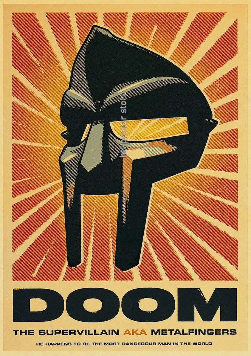 MF Doom Hip Hop Rap Music Retro Posters