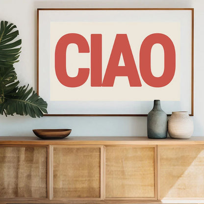 Modern Text OH HI and OK Poster Canvas Print