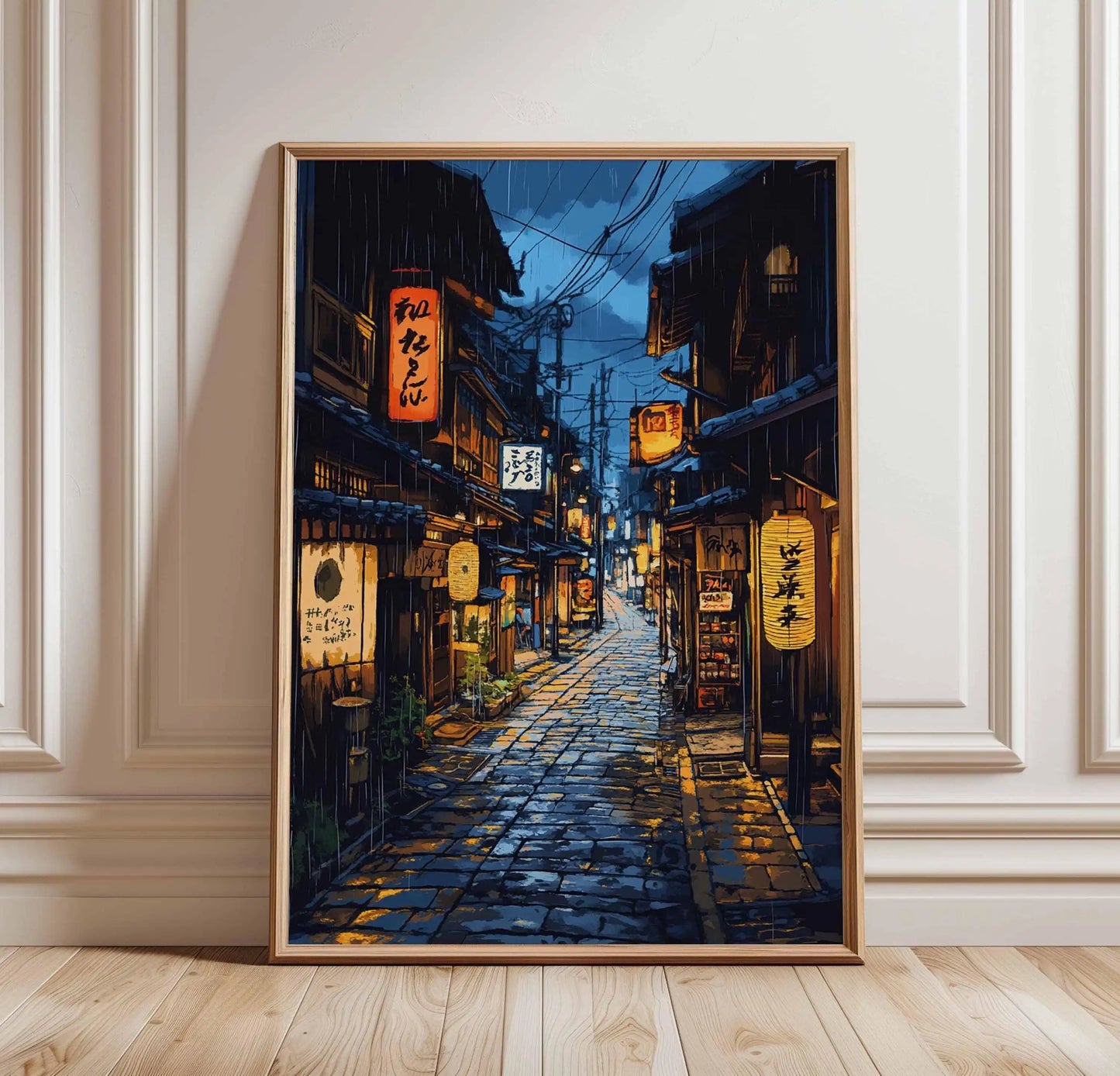 Tokyo Teahouse Cartoon Japanese Print